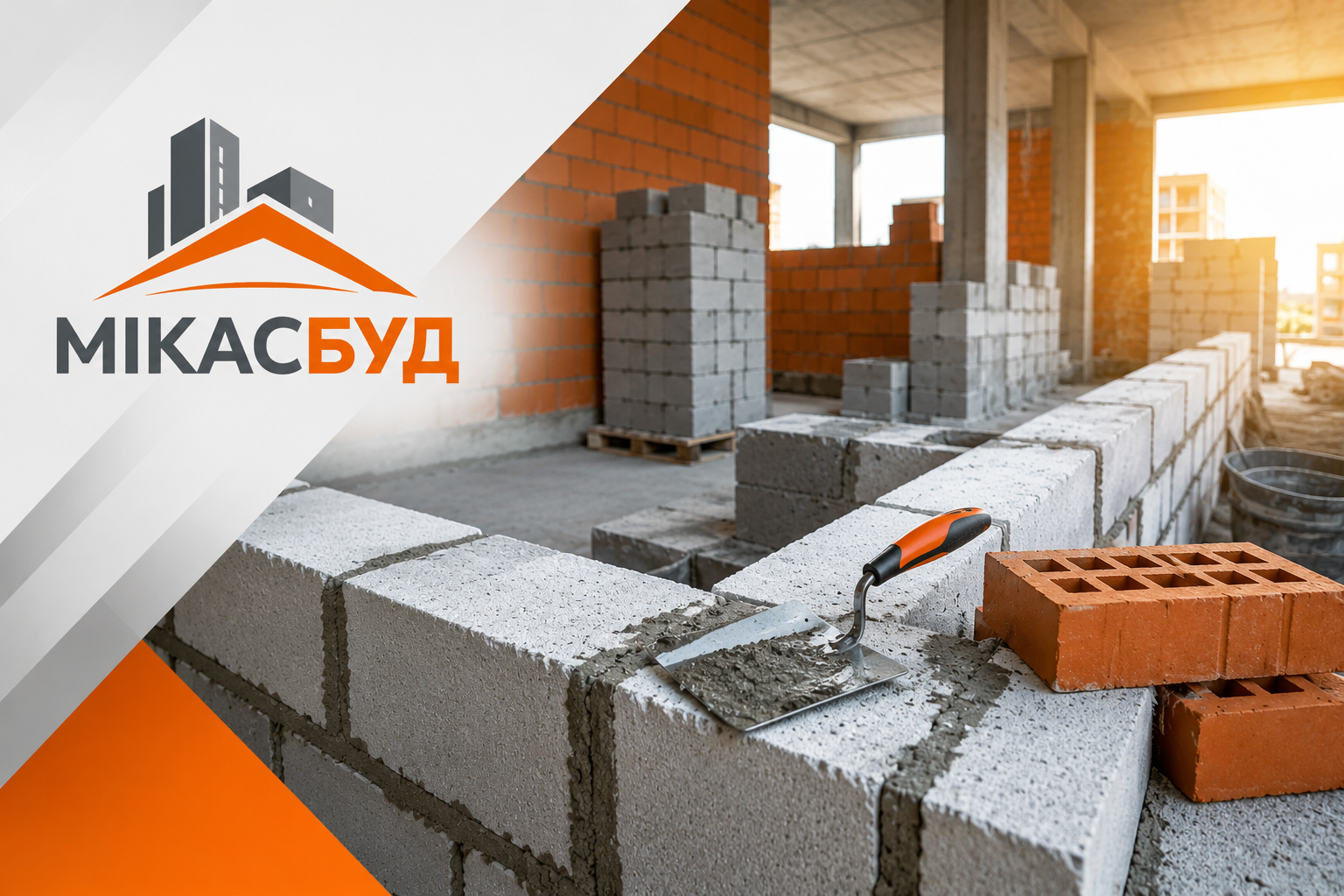 Wall and partition masonry by Mikasbud construction company in Kharkiv, Kyiv and across Ukraine